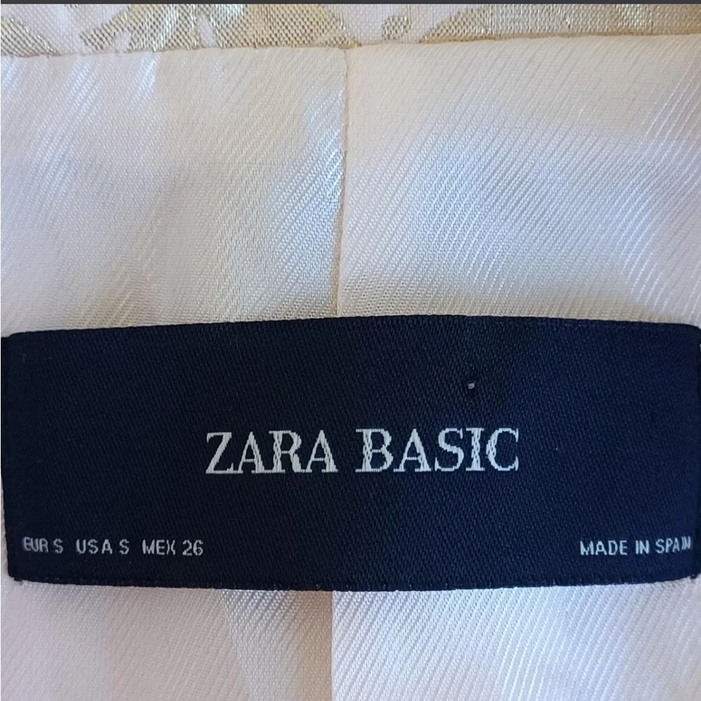 Zara Cream Textured Women's Blazer - Picture 3 of 3